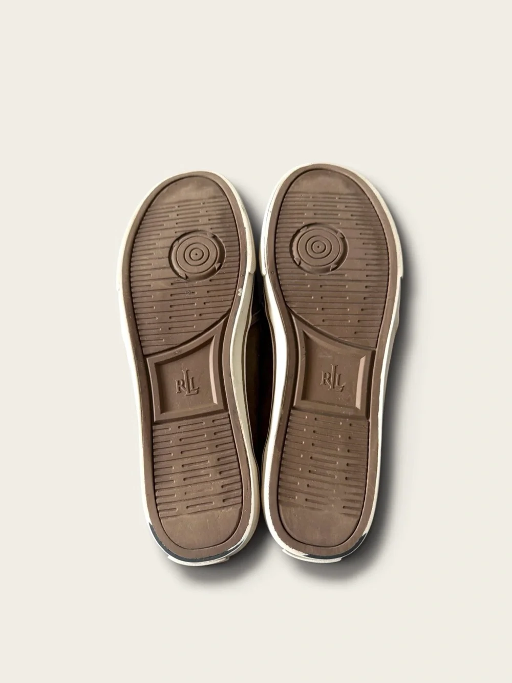 Lauren Ralph Lauren Brown Suede Slip-On Sneakers with Side Zip